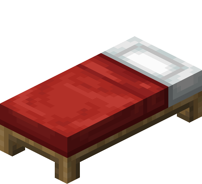 A red bed from Minecraft